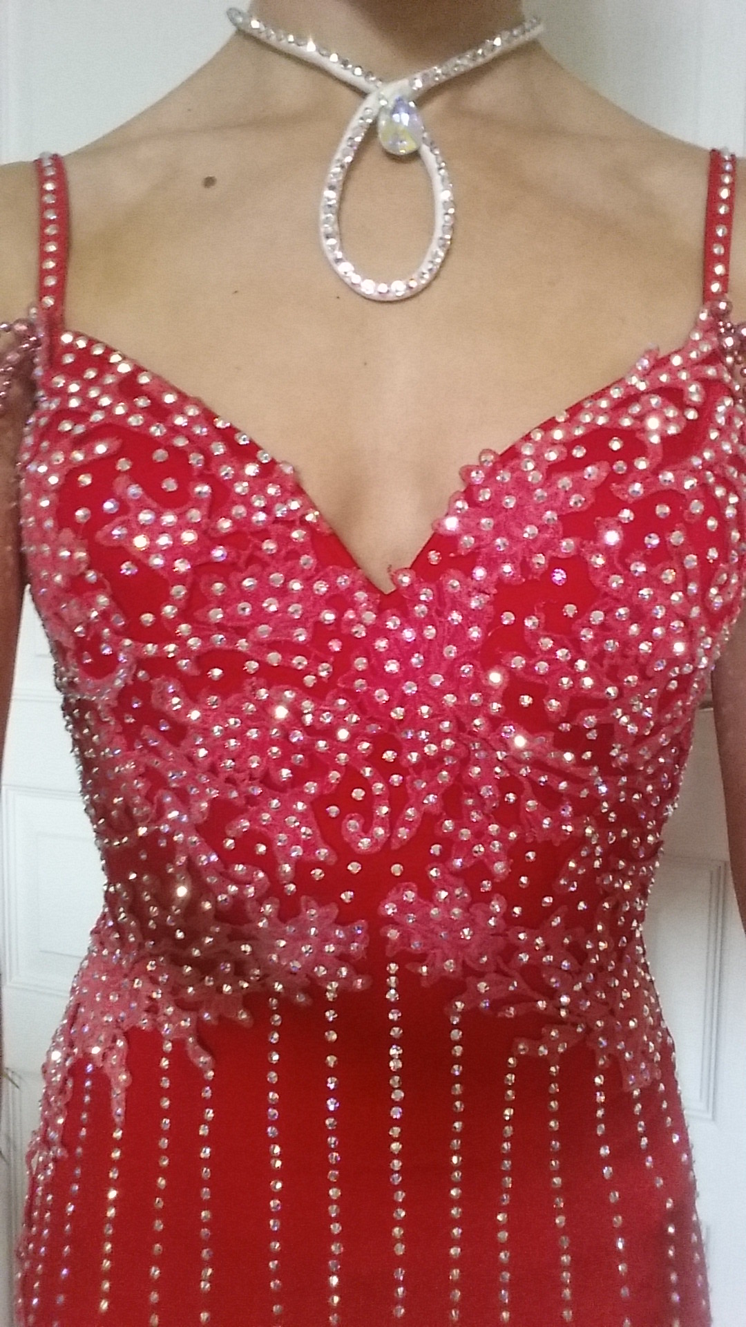 T064 Red Standard Dance Dress for sale - Dreamgown