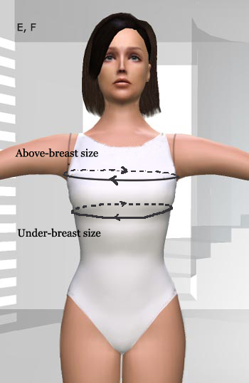 under above breast